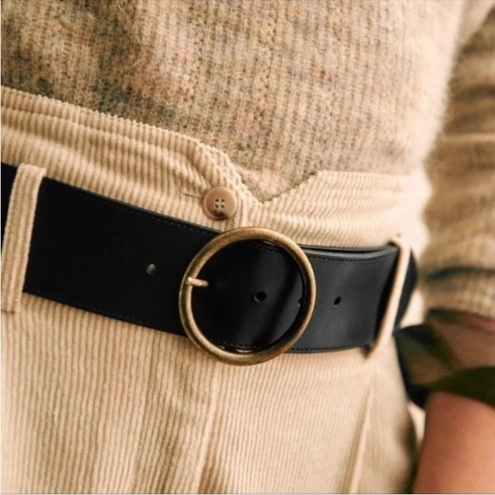 NWT Sezane Alicia Belt - Black | Size 85
